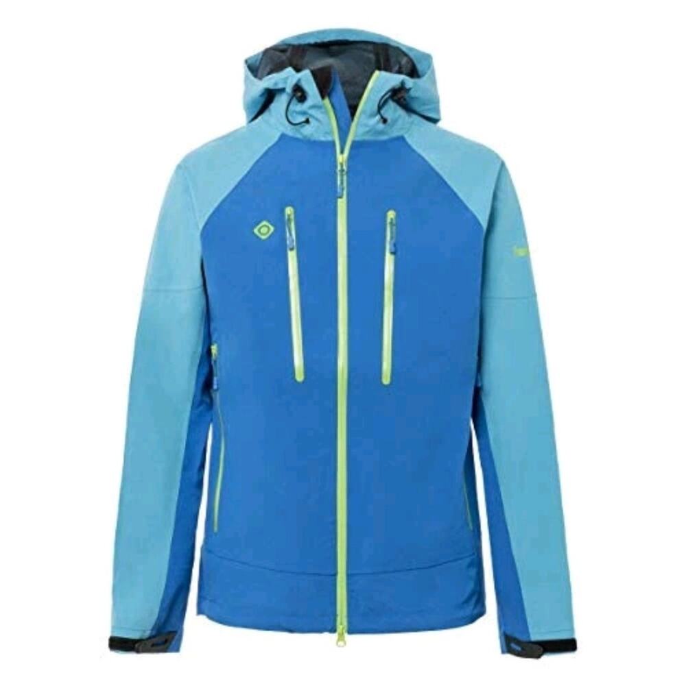 Izas Mens Cavour Royal Blue Turquoise Waterproof Jacket US M EU L Outdoor Hiking